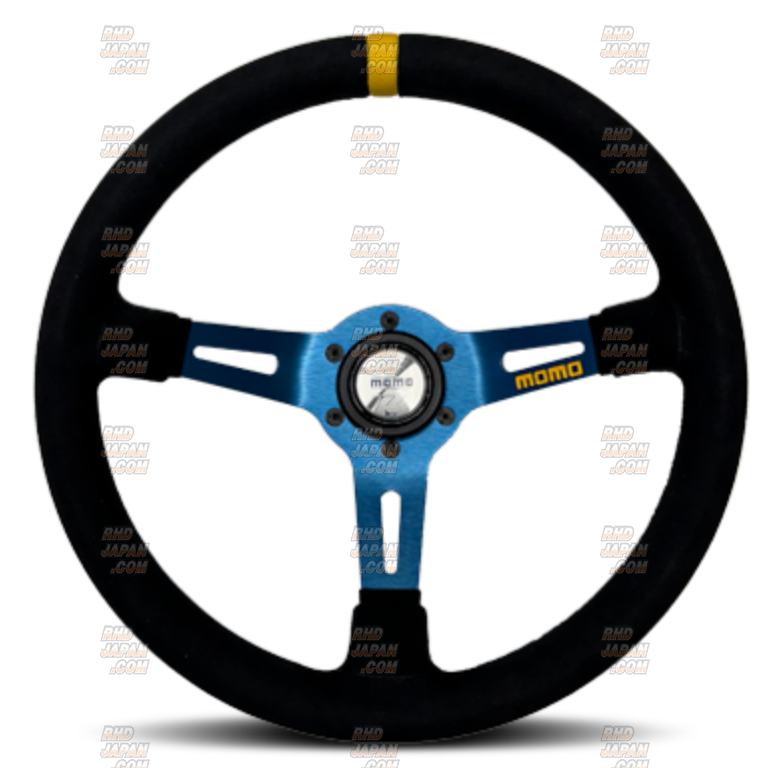 MOMO MOD.08 Steering Wheel 330mm - Blue Microfiber - RHDJapan